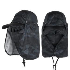 Polyester Outdoor Sun Hat with Removable Face Cover and Neck Flap