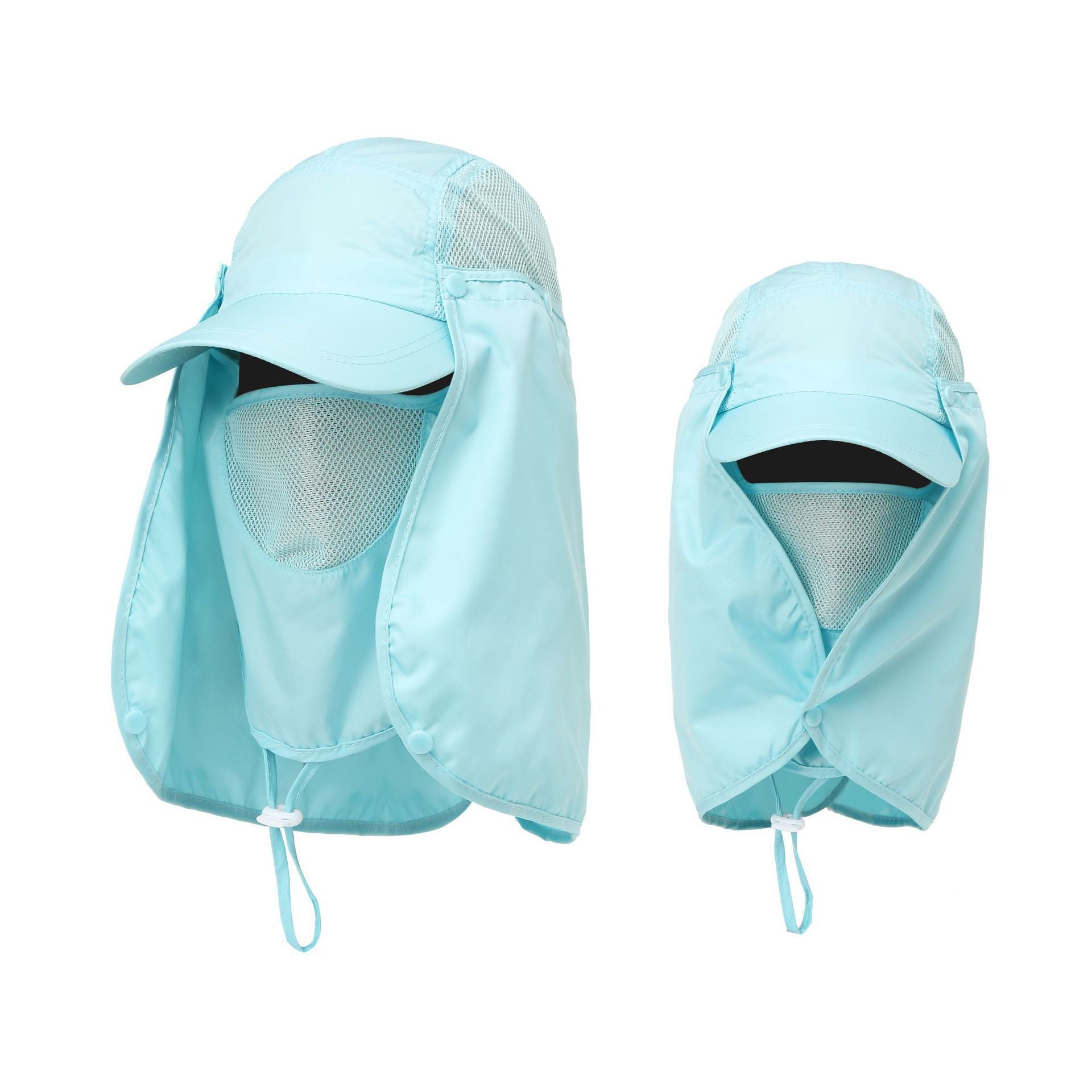 Polyester Outdoor Sun Hat with Removable Face Cover and Neck Flap