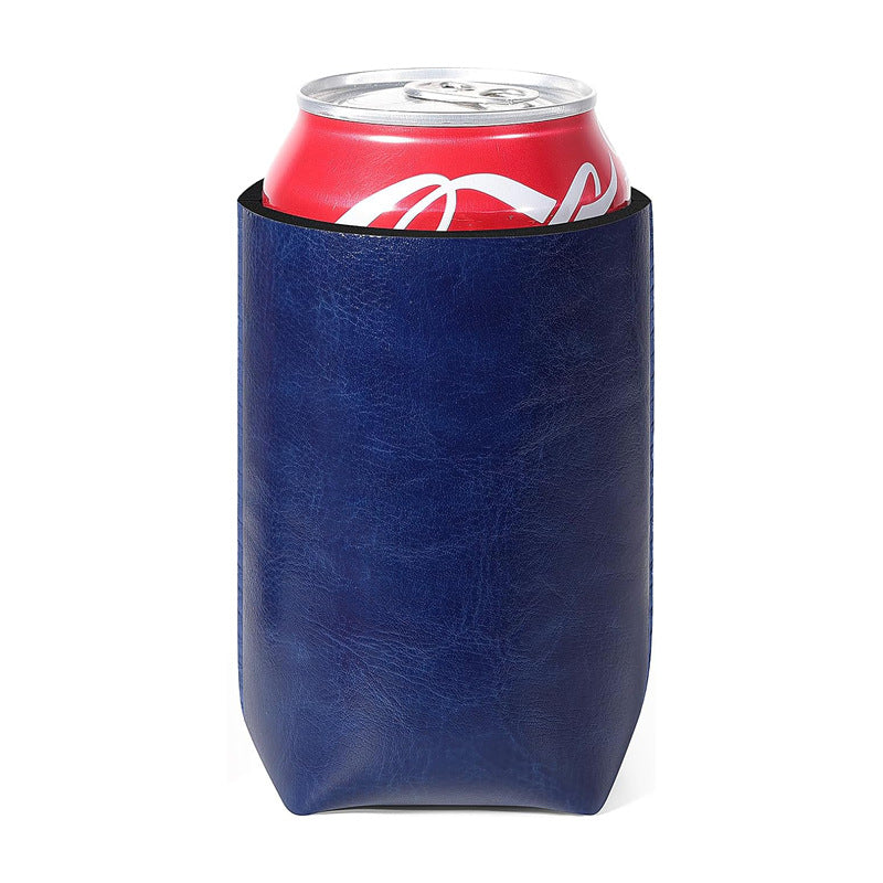 Deluxe PU Leather Insulated Can Cooler