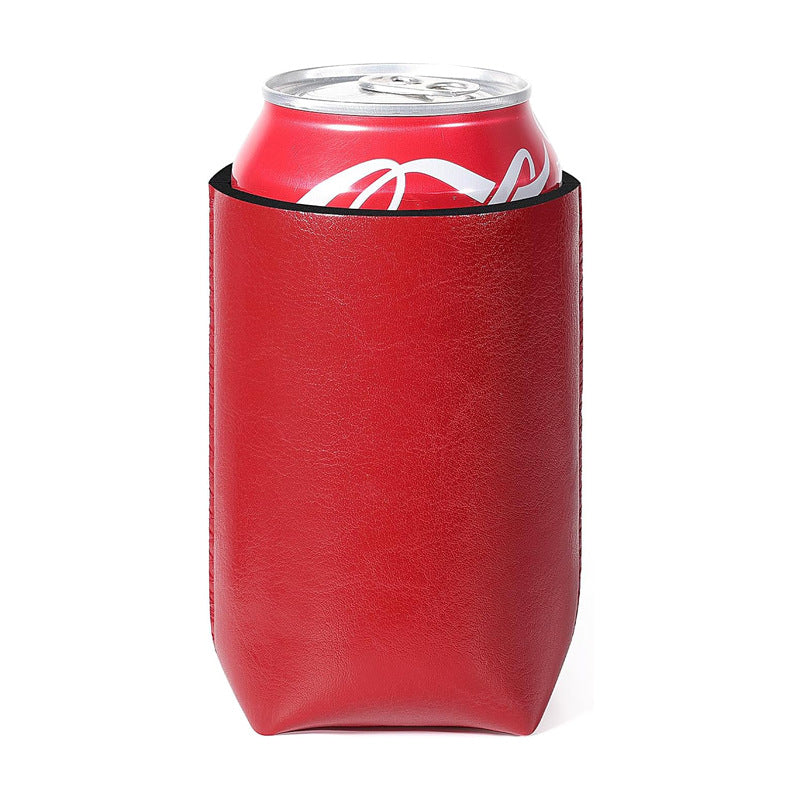 Deluxe PU Leather Insulated Can Cooler