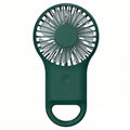 Compact Hand Fan with LED Light and Carabiner