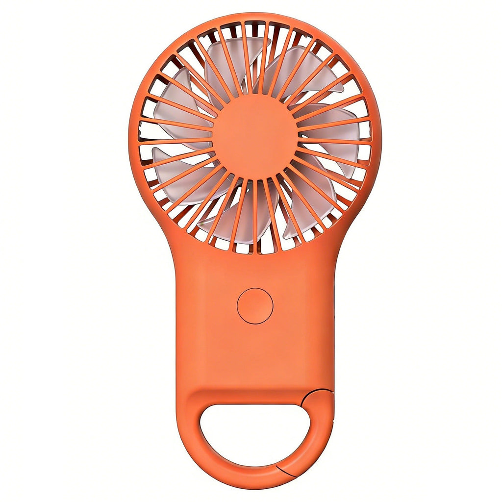 Compact Hand Fan with LED Light and Carabiner