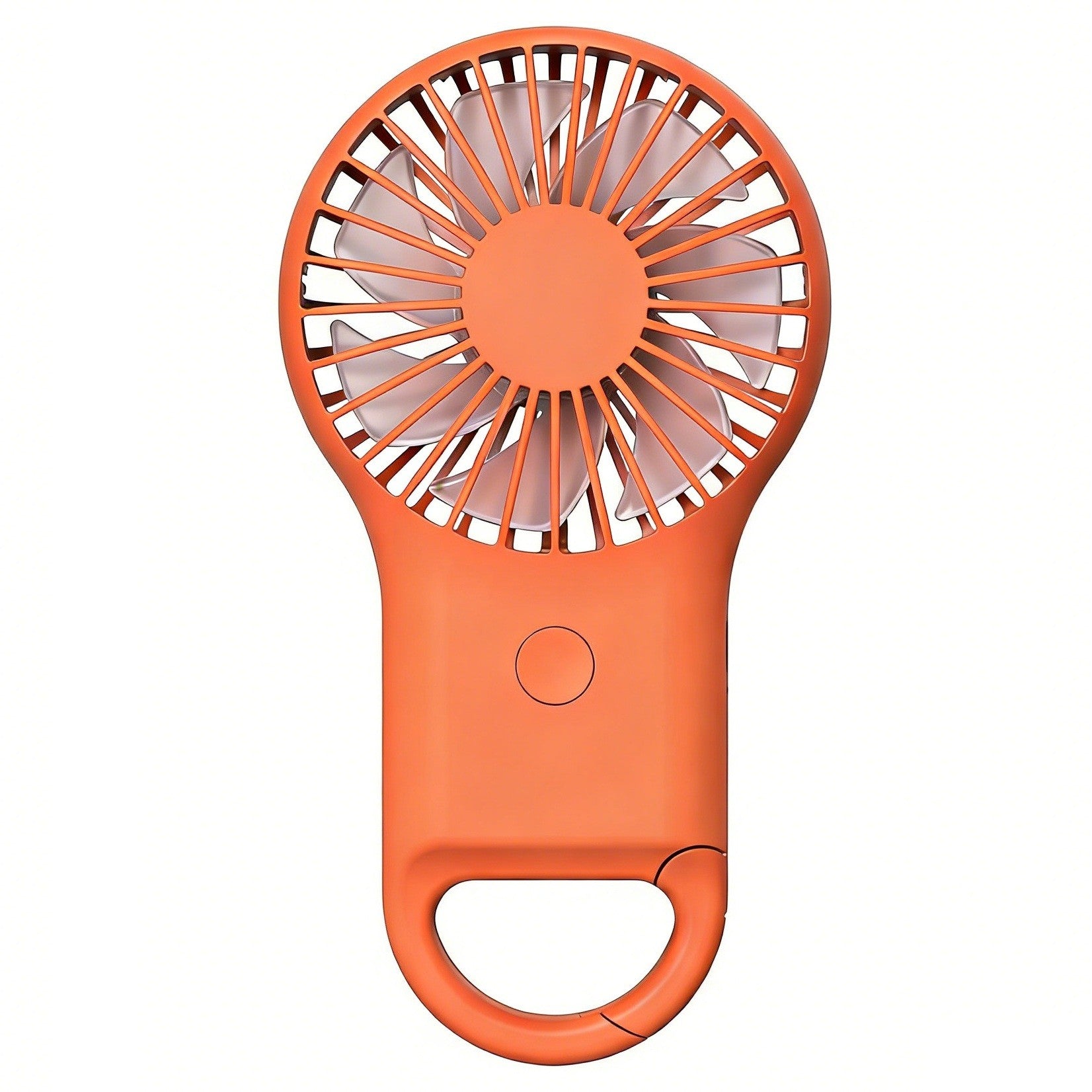 Compact Hand Fan with LED Light and Carabiner