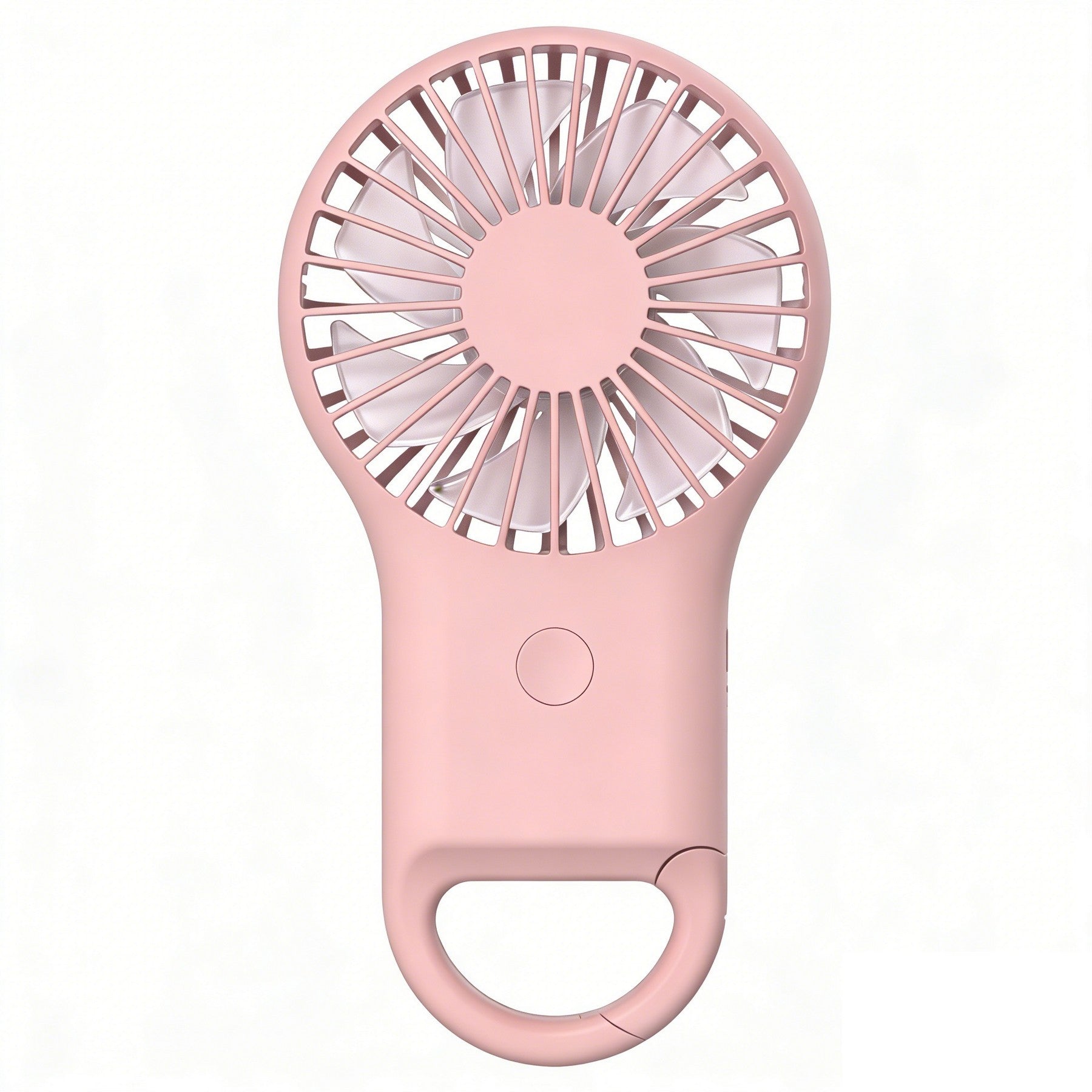 Compact Hand Fan with LED Light and Carabiner