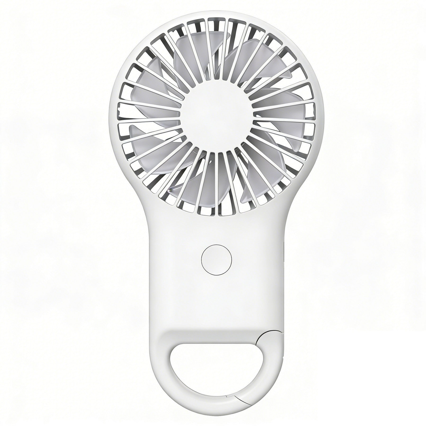 Compact Hand Fan with LED Light and Carabiner