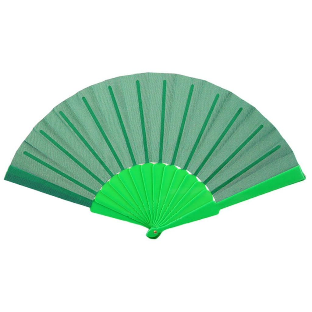 Folding Fabric Fan with Plastic Handle
