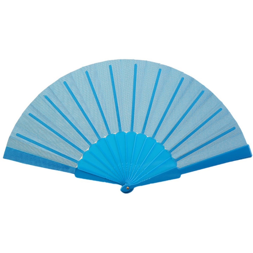 Folding Fabric Fan with Plastic Handle