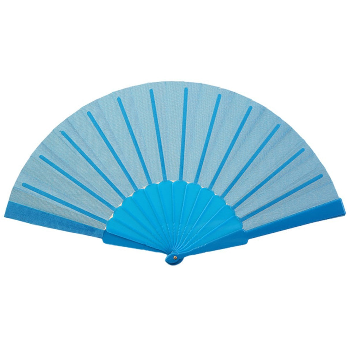 Folding Fabric Fan with Plastic Handle