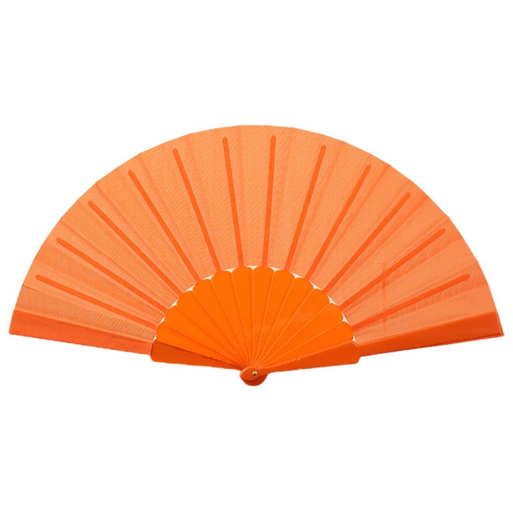 Folding Fabric Fan with Plastic Handle