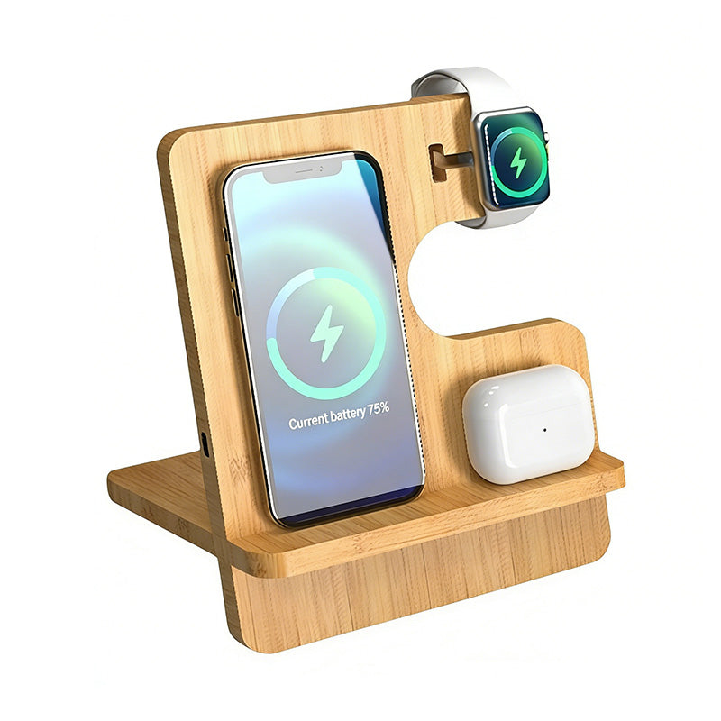 Bamboo 3-in-1 Charging Stand