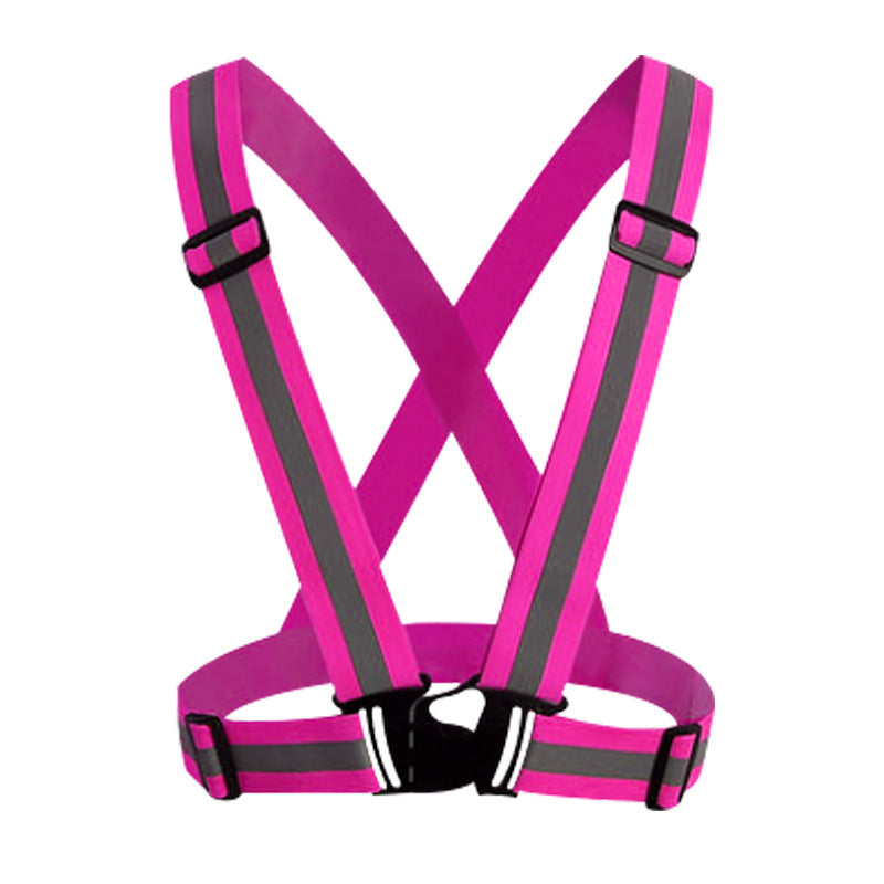 Adjustable Reflective Running Cross Belt with Safety Tape