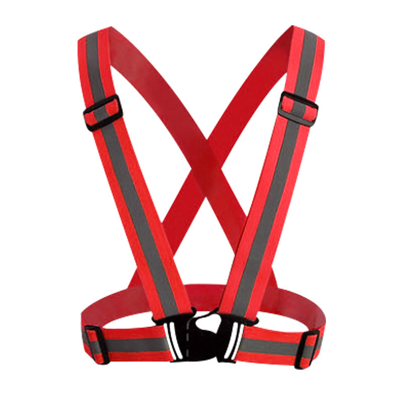 Adjustable Reflective Running Cross Belt with Safety Tape