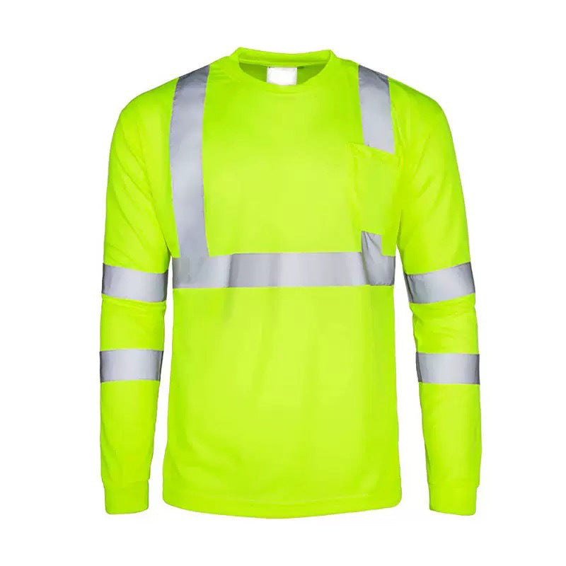 High Visibility Poly-Cotton Safety T-Shirt with Pocket