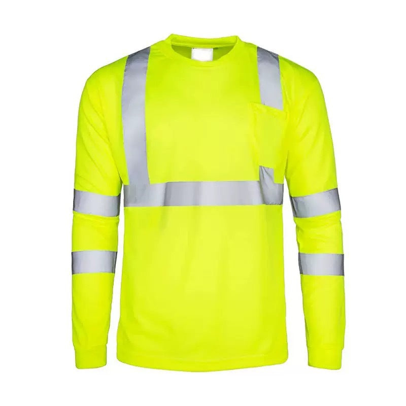 High Visibility Poly-Cotton Safety T-Shirt with Pocket