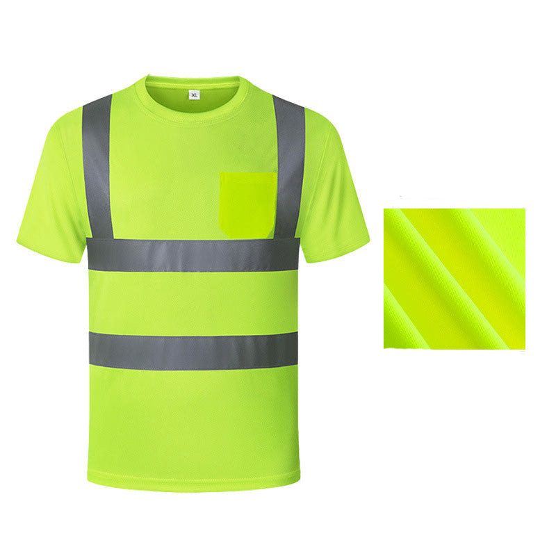Odor-Resistant Hi-Viz Poly-Cotton Double-Band Reflective Safety T-Shirt