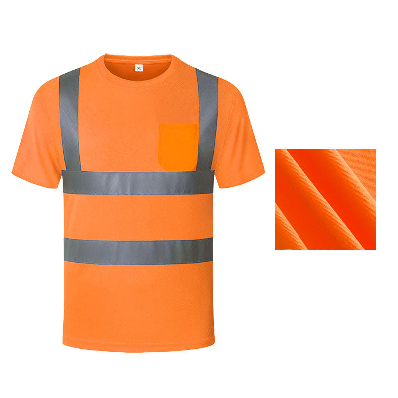 Odor-Resistant Hi-Viz Poly-Cotton Double-Band Reflective Safety T-Shirt