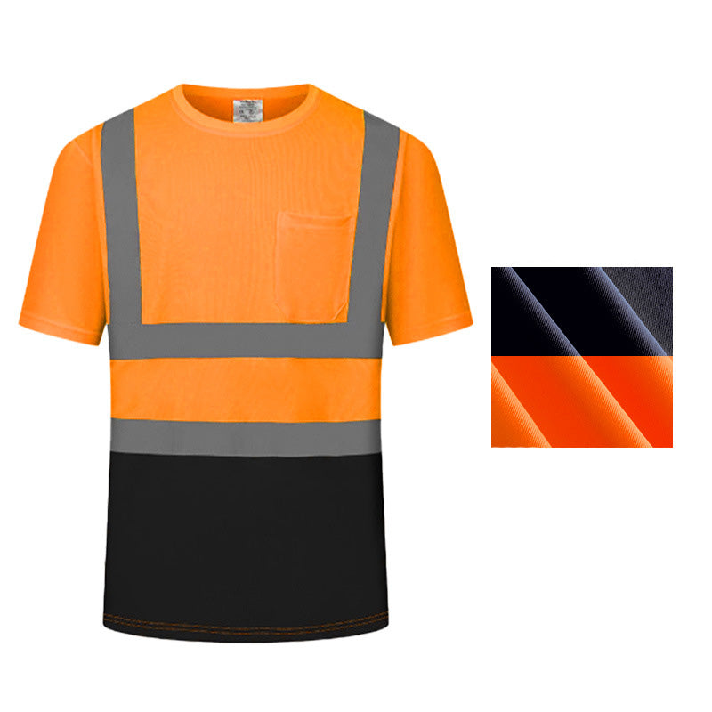 Odor-Resistant Hi-Viz Poly-Cotton Double-Band Reflective Safety T-Shirt