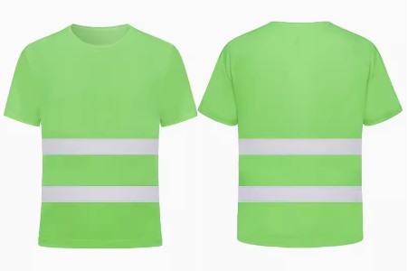 Reflective Tape Safety Workwear T-Shirt with Odor Control