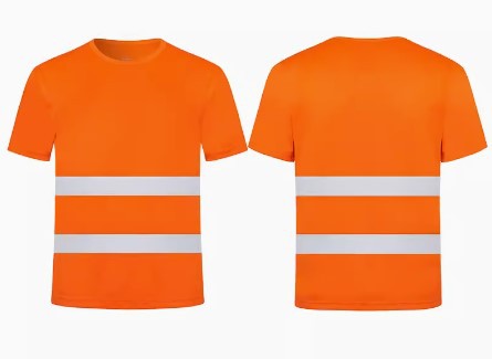 Reflective Tape Safety Workwear T-Shirt with Odor Control