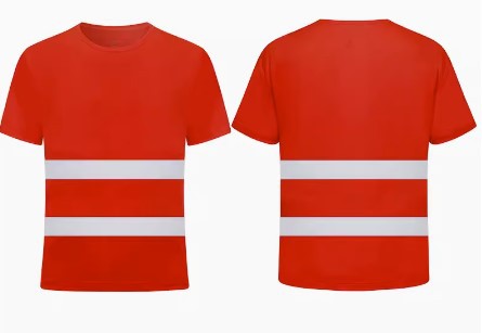 Reflective Tape Safety Workwear T-Shirt with Odor Control