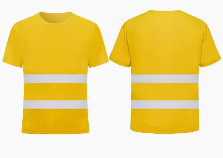 Reflective Tape Safety Workwear T-Shirt with Odor Control