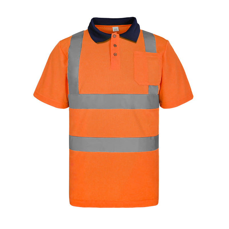 Color Block Hi-Vis Safety Polo with 2" Reflective Tape and Pocket