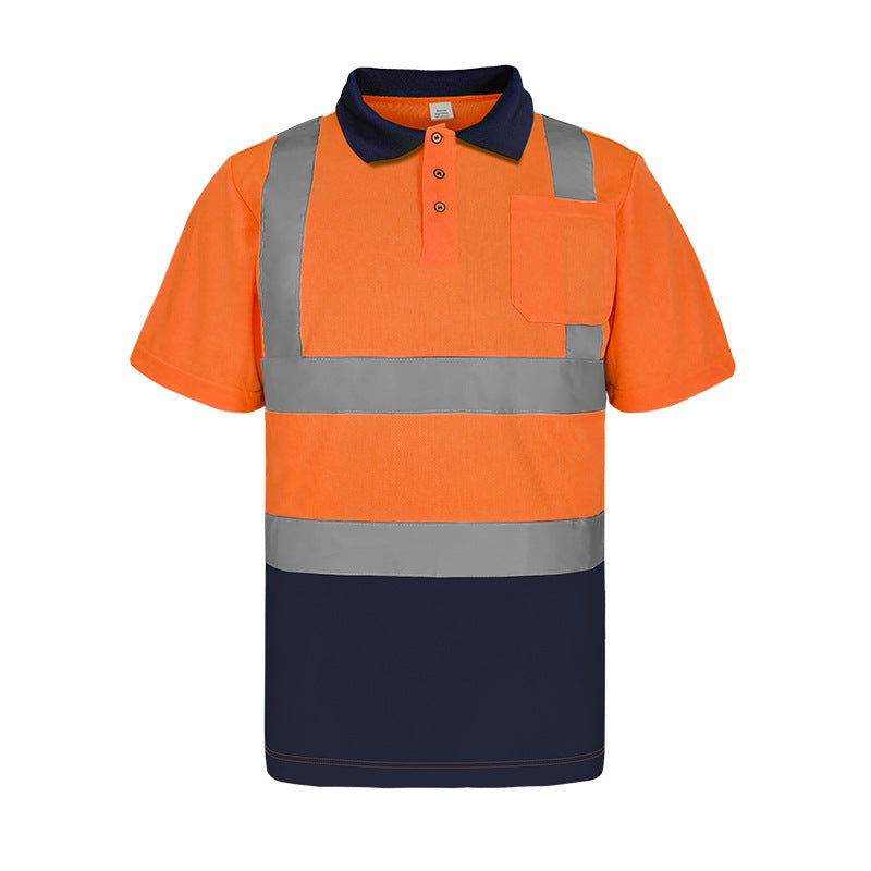 Color Block Hi-Vis Safety Polo with 2" Reflective Tape and Pocket