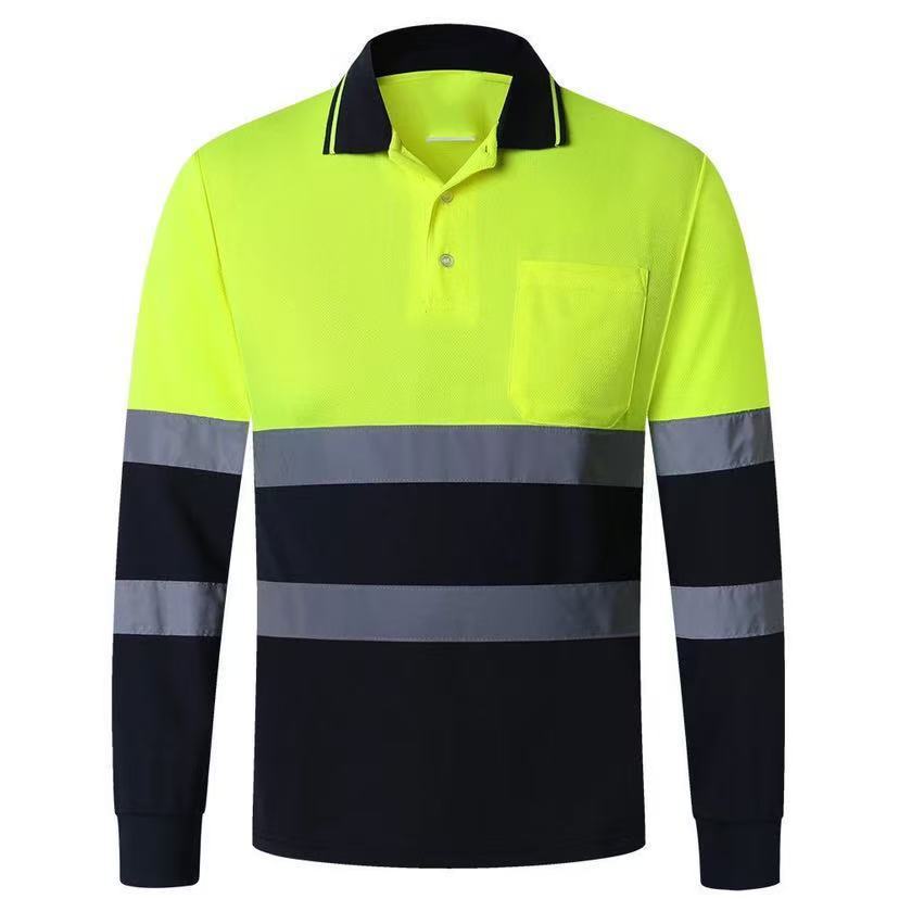 Polyester Hi-Vis Reflective Safety Polo Shirt