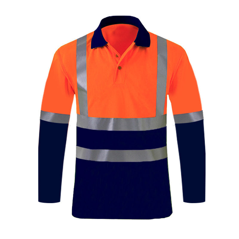 Polyester Hi-Vis Reflective Safety Polo Shirt