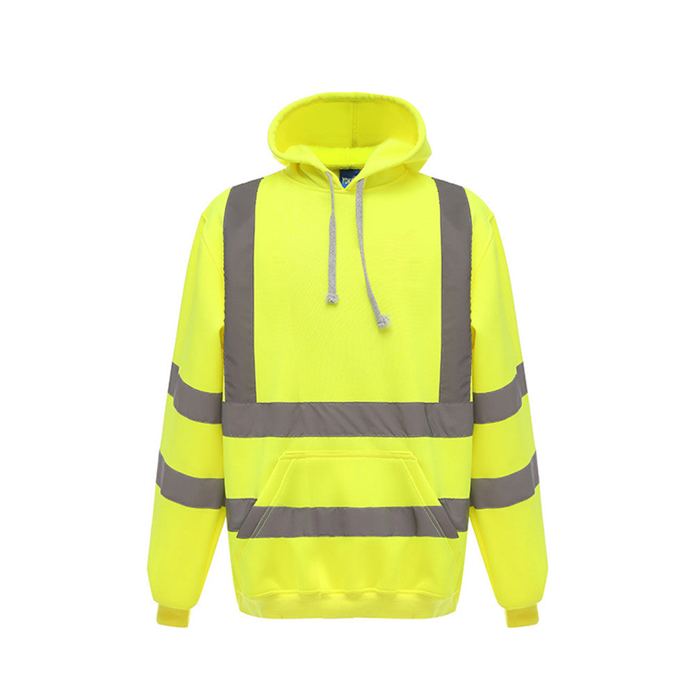 High Visibility Double-Band Reflective Tape Hoodie with Pocket and 2" Tape
