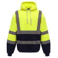 High Visibility Double-Band Reflective Tape Hoodie with Pocket and 2" Tape
