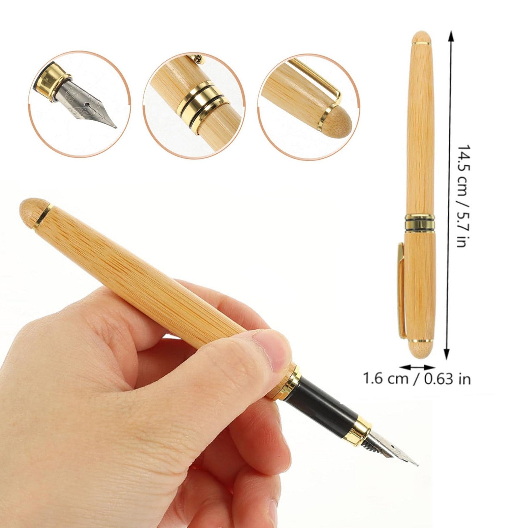Bamboo Promotional Fountain Pen Set in Gift Box