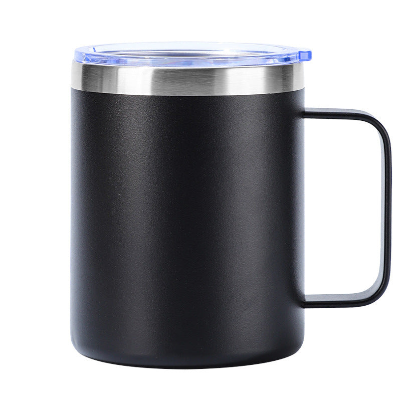 14 oz Stainless Steel Coffee Cup Mug with Lid and Handle
