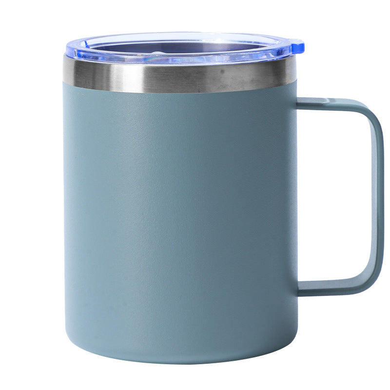 14 oz Stainless Steel Coffee Cup Mug with Lid and Handle