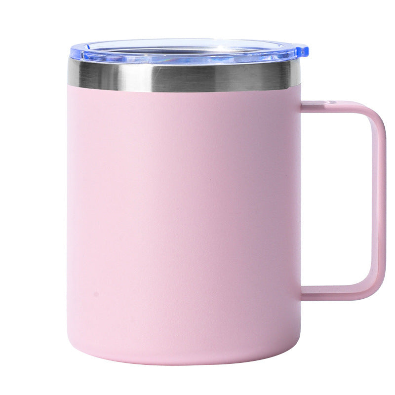 14 oz Stainless Steel Coffee Cup Mug with Lid and Handle