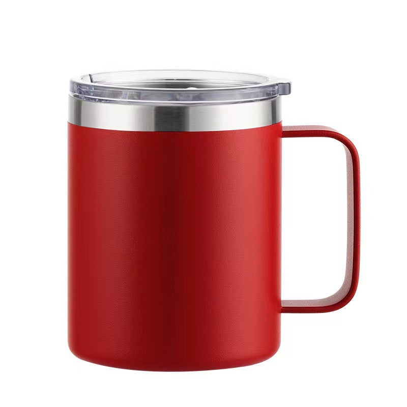 14 oz Stainless Steel Coffee Cup Mug with Lid and Handle