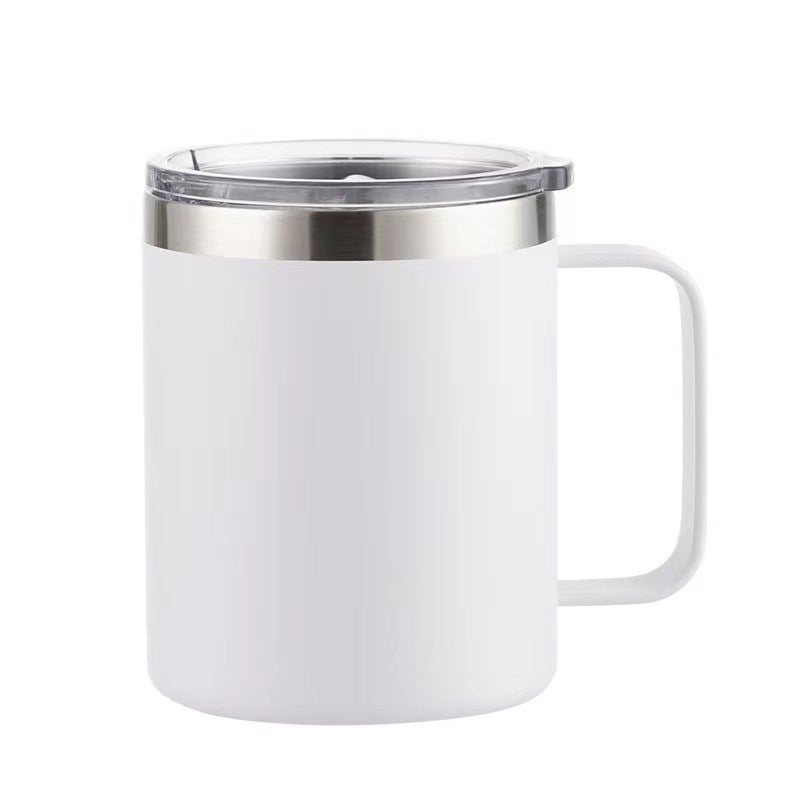 14 oz Stainless Steel Coffee Cup Mug with Lid and Handle