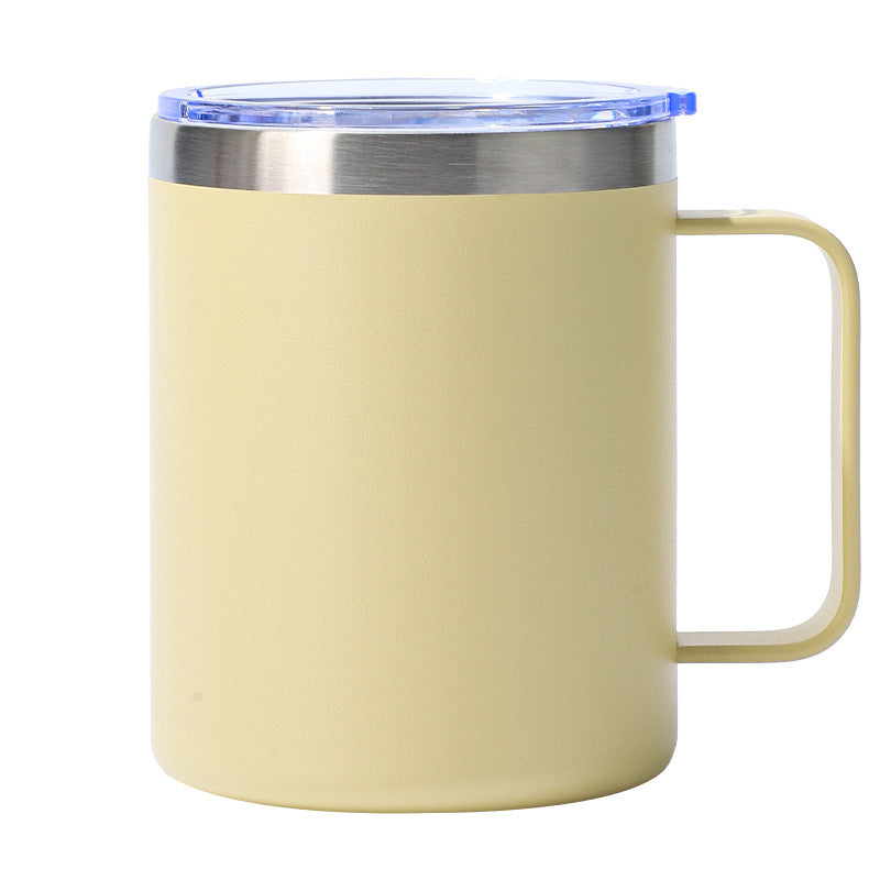 14 oz Stainless Steel Coffee Cup Mug with Lid and Handle