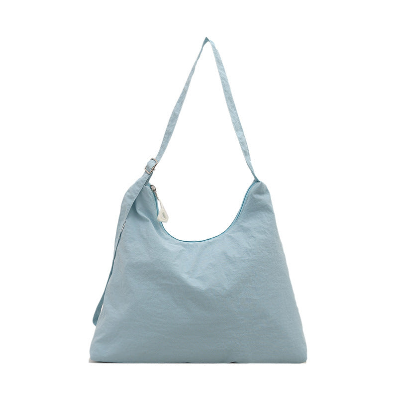 Canvas Zipper Tote Bag with Adjustable Shoulder Strap