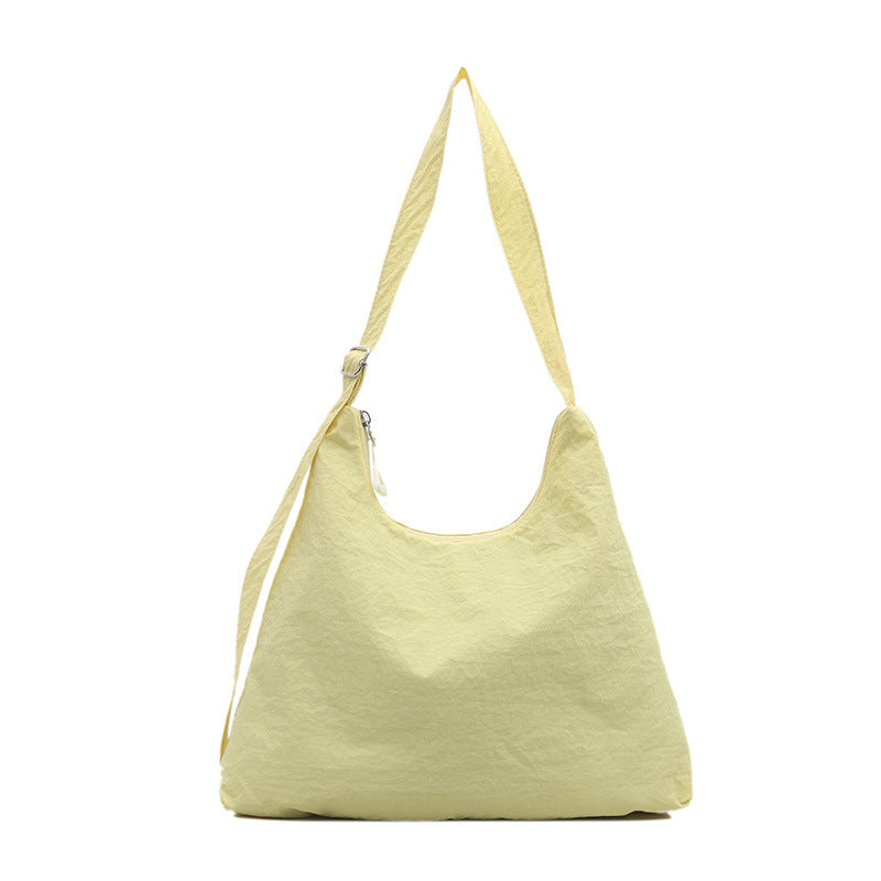 Canvas Zipper Tote Bag with Adjustable Shoulder Strap