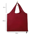 Foldable Reusable Polyester Shopping Tote with Elastic Strap