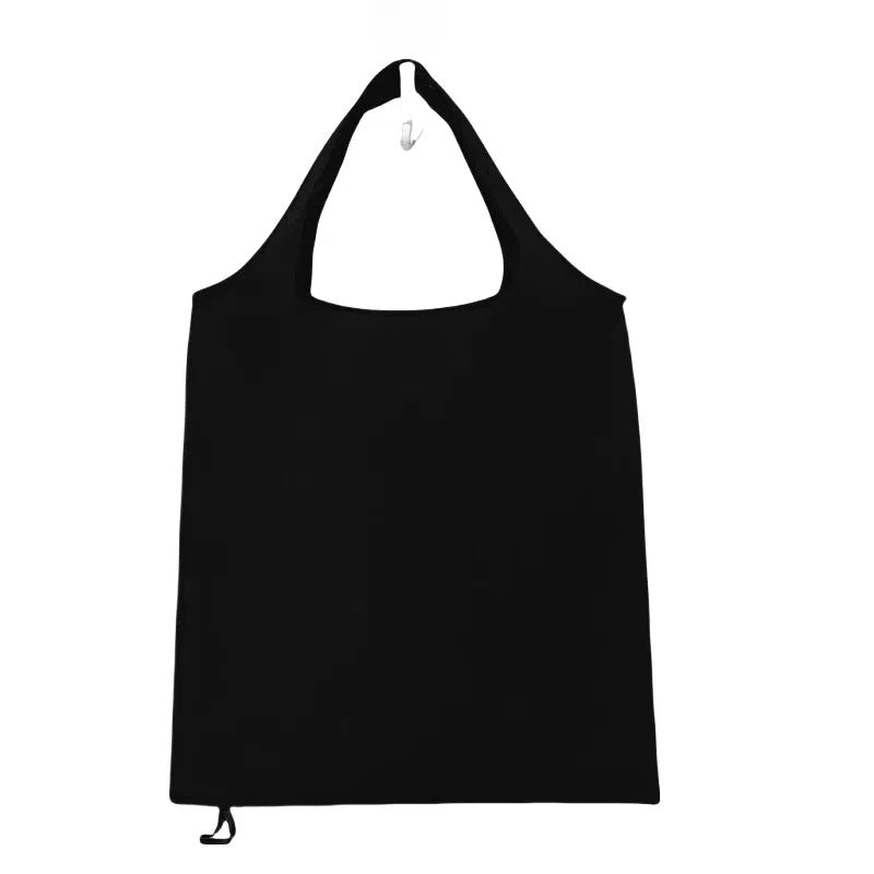Foldable Reusable Polyester Shopping Tote with Elastic Strap