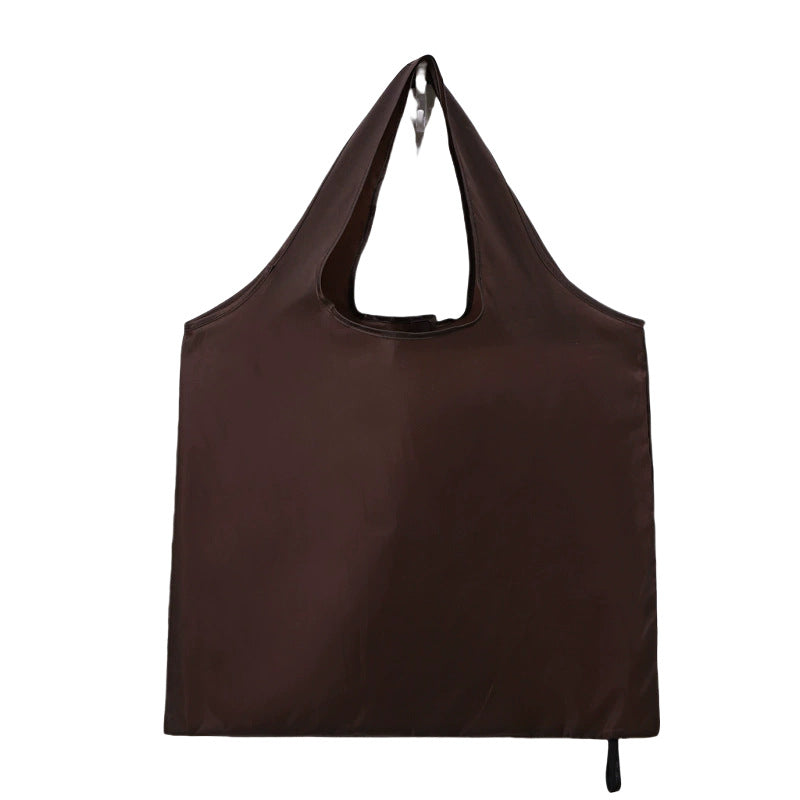 Foldable Reusable Polyester Shopping Tote with Elastic Strap