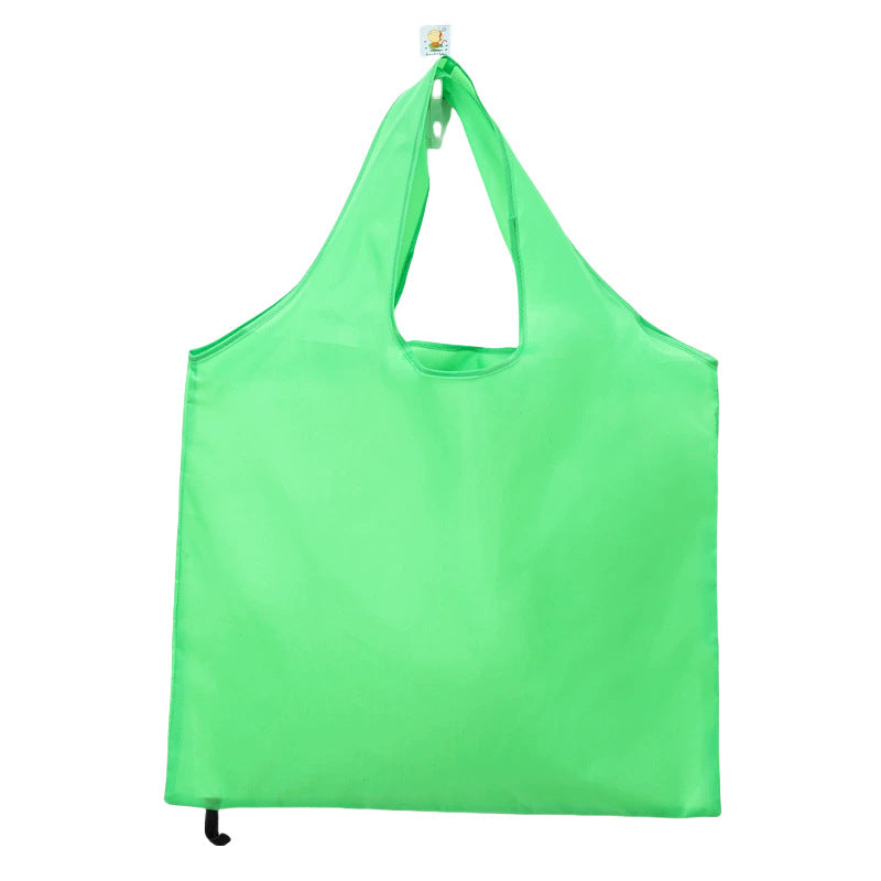 Foldable Reusable Polyester Shopping Tote with Elastic Strap