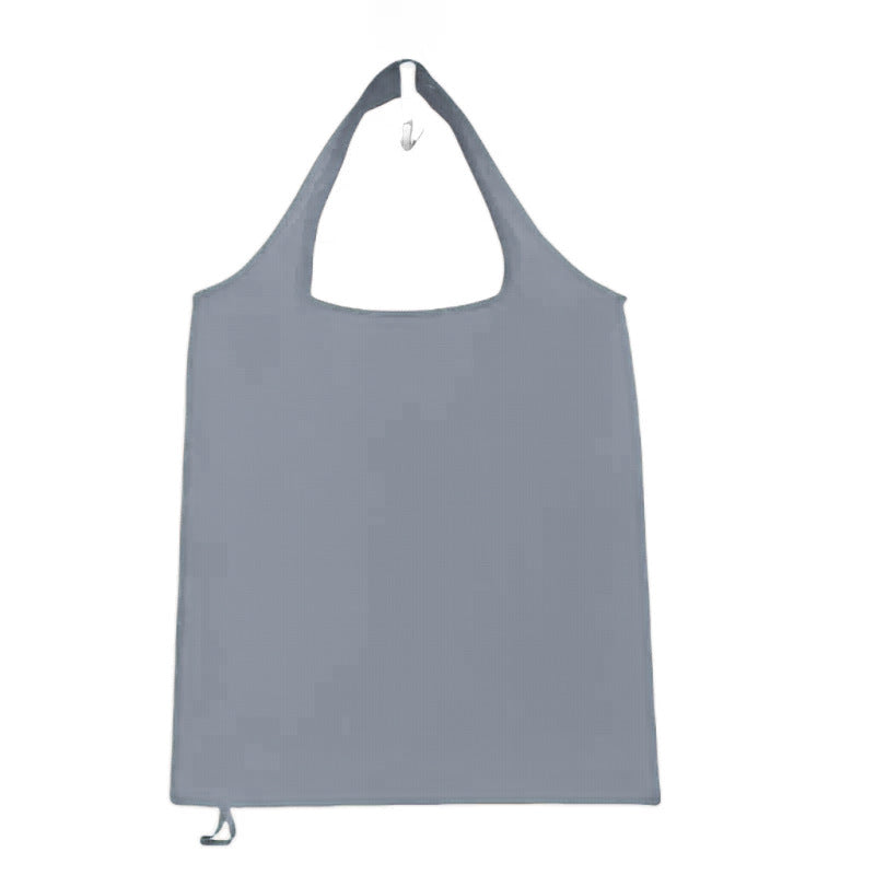 Foldable Reusable Polyester Shopping Tote with Elastic Strap