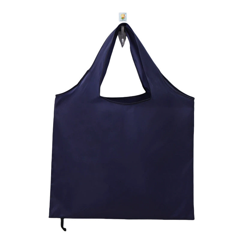 Foldable Reusable Polyester Shopping Tote with Elastic Strap