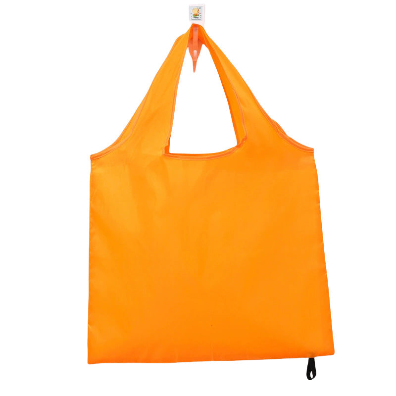 Foldable Reusable Polyester Shopping Tote with Elastic Strap