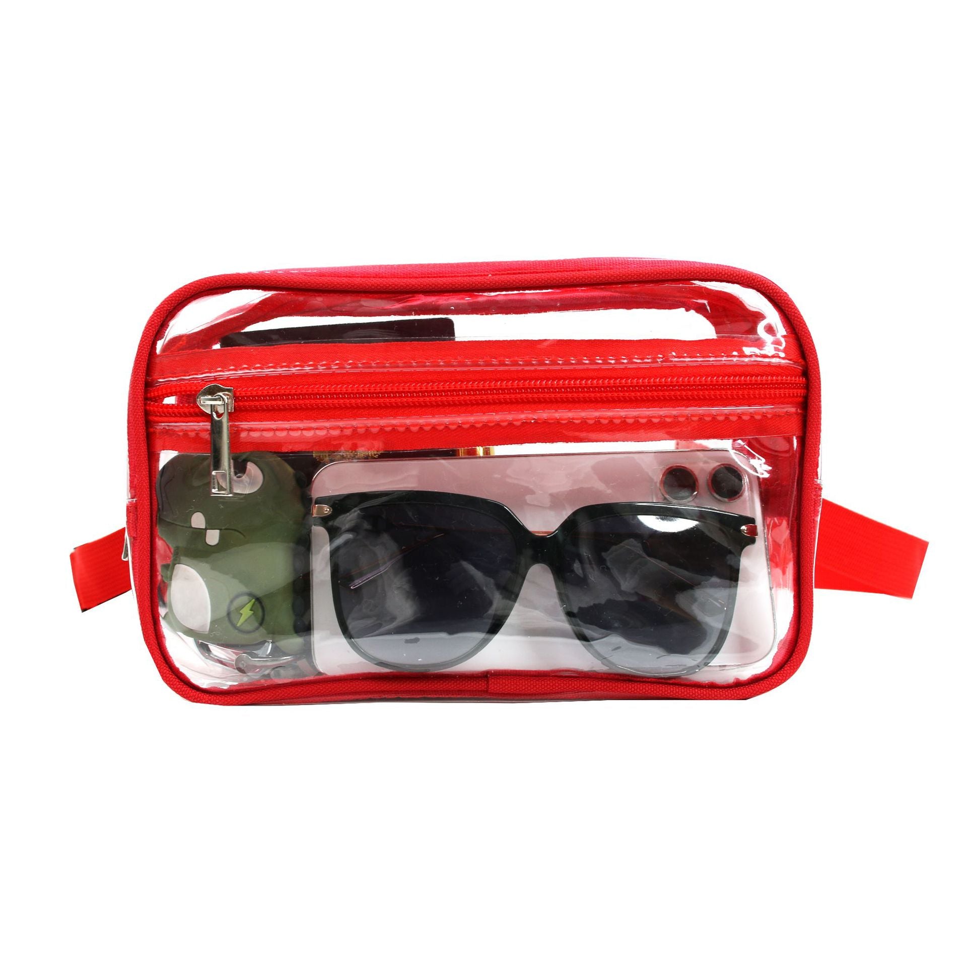 Stadium-Approved Clear PVC Fanny Pack with Two Zipper Pockets