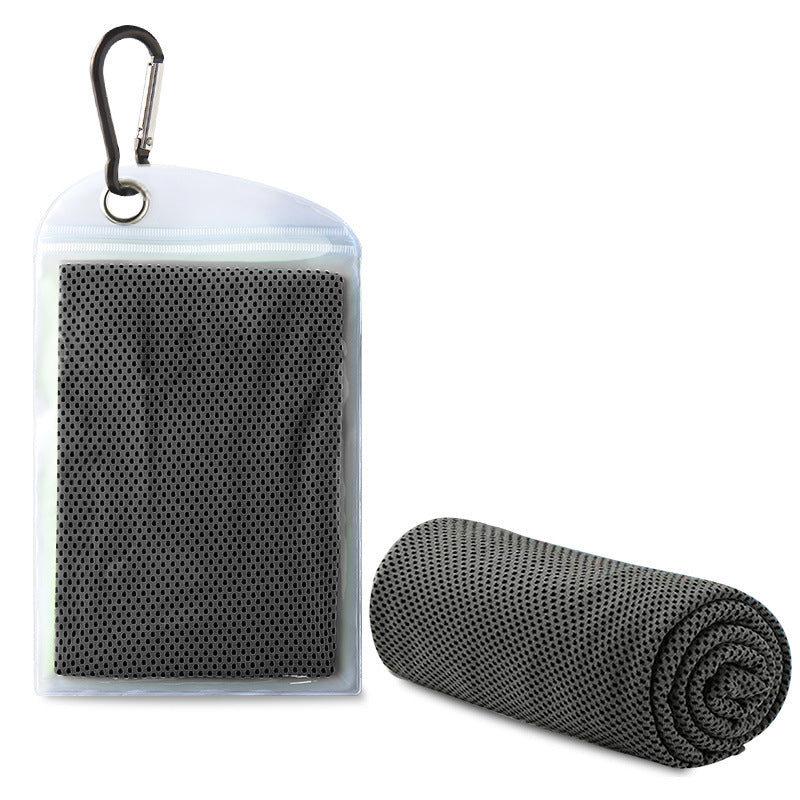 Cooling Towel with Zip Pocket and Carabiner