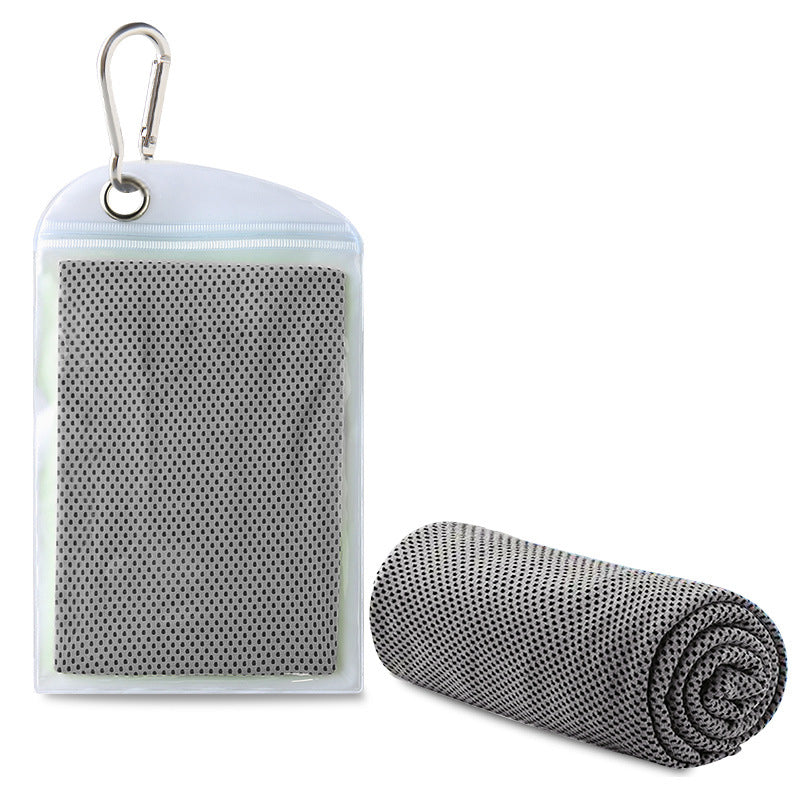 Cooling Towel with Zip Pocket and Carabiner